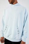 Oversize Ellese  Kapişonlu  Sweat Mavi Açık