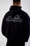 Oversize Ellese  Kapişonlu  Sweat Siyah