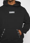 Oversize Ellese  Kapişonlu  Sweat Siyah