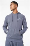 Oversize Fitilli Kapişonlu Sweat İndigo Mavi