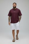 Oversize Forewer T-Shirt-Bordo