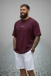 Oversize Forewer T-Shirt-Bordo
