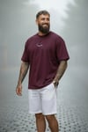 Oversize Forewer T-Shirt-Bordo