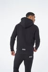 Oversize Göğüsü İmza Nakışlı Kapişonlu Sweat Siyah