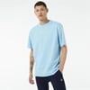 Oversize İmza Baskılı T shirt Mavi Açık