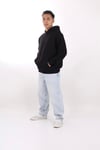 Oversize Kapşonlu Basic Sweat Siyah