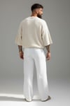 Oversize Long T-Shirt-Krem