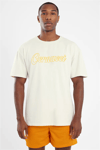 Oversize Outline T shirt-Ekru