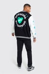 Oversize  Penye College Bomber Mont SweatSiyah