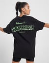 Oversize Queensbridge  Baskılı  T shirt Siyah-Yesil