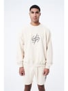 Oversize Season Crew   Sweat Krem