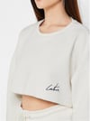 Oversize Special    Kısa Crop Sweat Krem