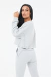 Oversize Special Kısa Crop  Sweat Gri Açık