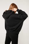 Oversize Sustaianable  Basic Sweat Siyah