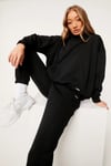 Oversize Sustaianable  Basic Sweat Siyah