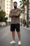 Oversize T shirt-Kahve