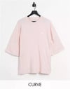 Oversize Unisex 4505  T shirt Pudra Pembe