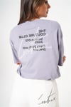 Oversize Unisex Season Nakışlı T shirt Mor