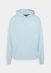 Oversize Yanı Şeritli  Kapişonlu Sweat Mavi Açık