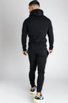 Paçası Lastikli Fleece Jogger   Açık Siyah