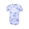 Palmiye Deniz T-Shirt Mavi-Beyaz