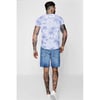 Palmiye Deniz T-Shirt Mavi-Beyaz