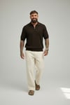 Polo  Yaka Merserize T-shirt-Kahve