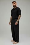 Polo  Yaka Merserize T-shirt-Siyah
