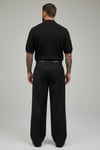 Polo  Yaka Merserize T-shirt-Siyah