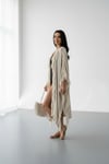 Püsküllü  Kimono-Krem