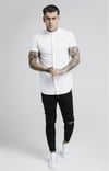 Raglan Kol Hakim Yaka S/s  Gömlek Beyaz-Sarı