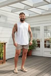 Restday Drop Armhole   Fitness Atlet-Beyaz