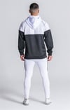 Scuba Kumaş  Kapişonlu Sweat Siyah-Beyaz