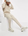 Slim Fit Essantial Jogger  Eşofman Altı Krem