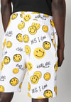 Smiles  Penye Şort-Beyaz