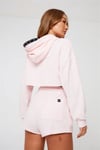 Soft Havlu Kumaş   Kısa Crop Sweat Pembe