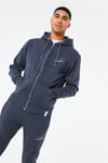 Special Fermuarlı  Kapişonlu  Sweat Füme