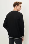 Special  L/S apolet Triko Tshirt-Siyah