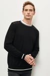Special  L/S apolet Triko Tshirt-Siyah