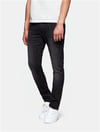 Taşlamalı Soft Jean Siyah