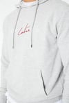 Unisex İmza Logo Kapişonlu Sweat Gri