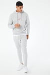 Unisex İmza Logo Kapişonlu Sweat Gri