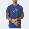 Unısex İmza Nakışlı T shirt Lacivert