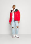 Unisex Önü Kare Logolu Oversize Kapşonlu Sweat Beyaz
