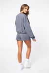 Unisex Oversize Crew Sweat İndigo Mavi