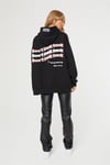 Unisex Oversize Dont Look Back  Kapişonlu  Sweat Siyah