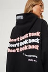Unisex Oversize Dont Look Back  Kapişonlu  Sweat Siyah