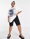 Unisex Oversize Surf Special shirt Beyaz