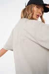 Unisex Oversize Yıkamalı  T shirt Bej