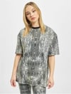 Unisex Oversize Yılan Baskılı  T shirt Beyaz